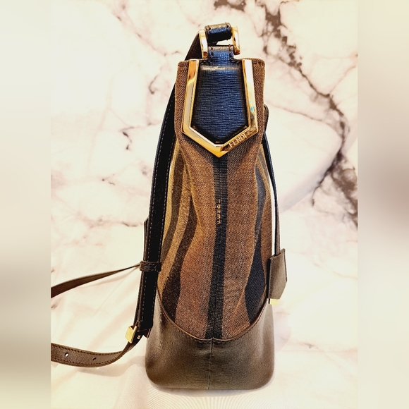 EUC Authentic Fendi Pequin Stripe Crossbody - Picture 7 of 16